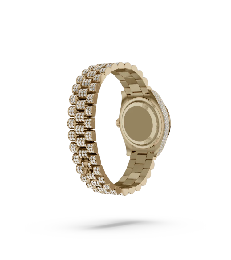 Rolex Lady-Datejust in 18 ct yellow gold with case sides and lugs set with diamonds, M279458RBR-0001 - Chung Fatt Kee