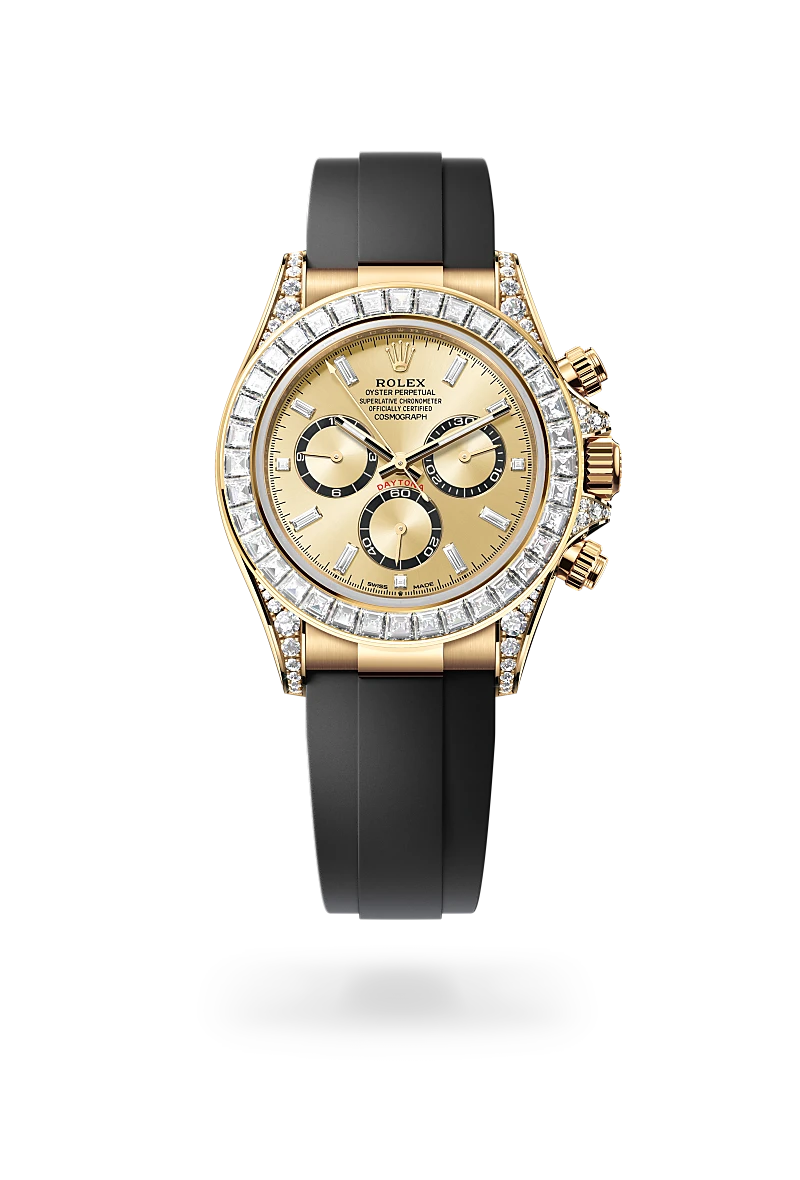 Rolex Cosmograph Daytona in 18 ct yellow gold with lugs set with diamonds - Chung Fatt Kee