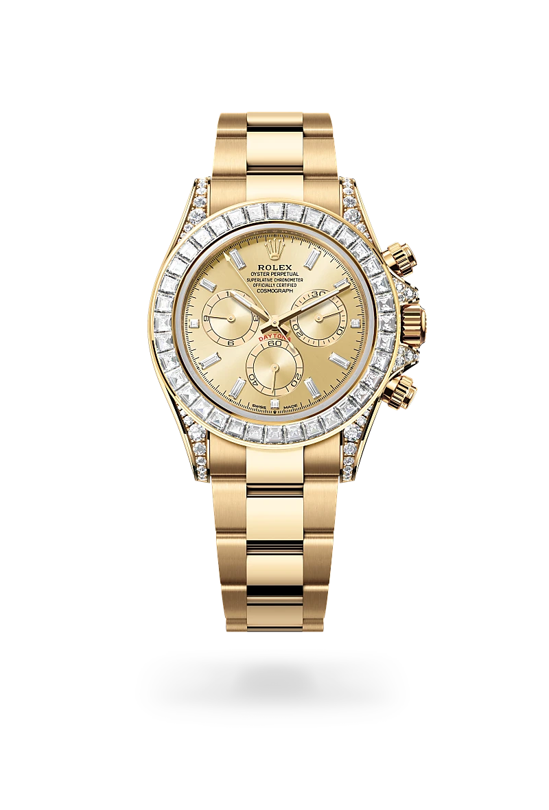 Rolex Cosmograph Daytona in 18 ct yellow gold with lugs set with diamonds - Chung Fatt Kee