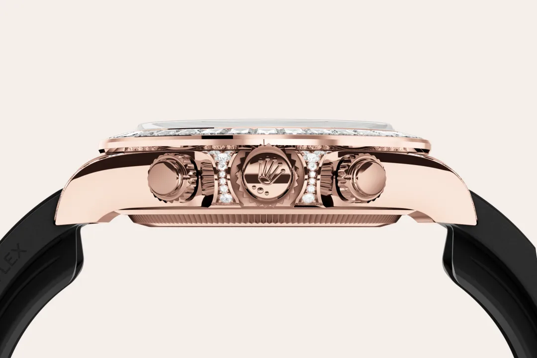 Rolex Cosmograph Daytona in 18 ct Everose gold with lugs set with diamonds, M126535TBR-0002 - Chung Fatt Kee