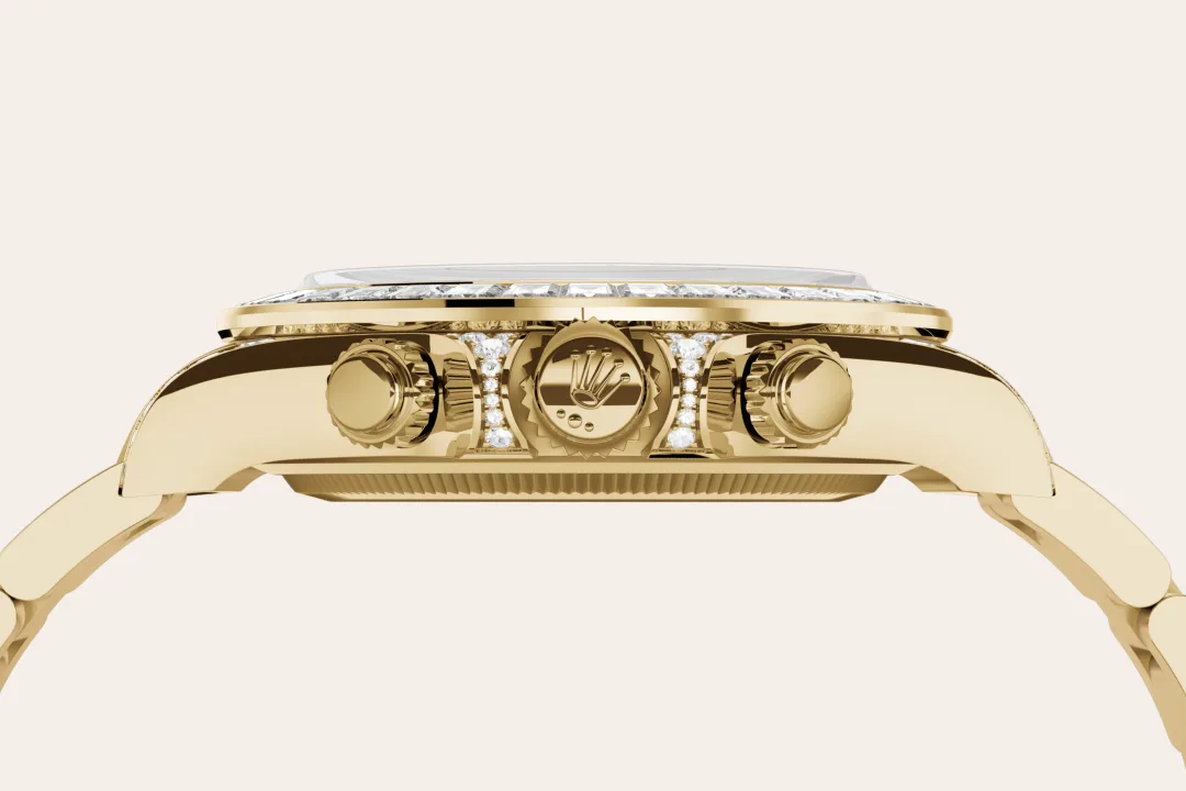 Rolex Cosmograph Daytona in 18 ct yellow gold with lugs set with diamonds, M126598TBR-0001 - Chung Fatt Kee