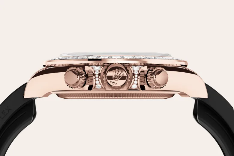 Rolex Cosmograph Daytona in 18 ct Everose gold with lugs set with diamonds, M126535TBR-0002 - Chung Fatt Kee