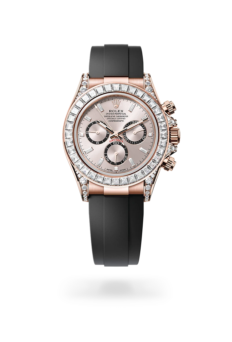 Rolex Cosmograph Daytona in 18 ct Everose gold with lugs set with diamonds, M126535TBR-0002 - Chung Fatt Kee