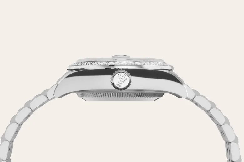 Rolex Lady-Datejust in White Rolesor - combination of Oystersteel and white gold, M279384RBR-0017 - Chung Fatt Kee