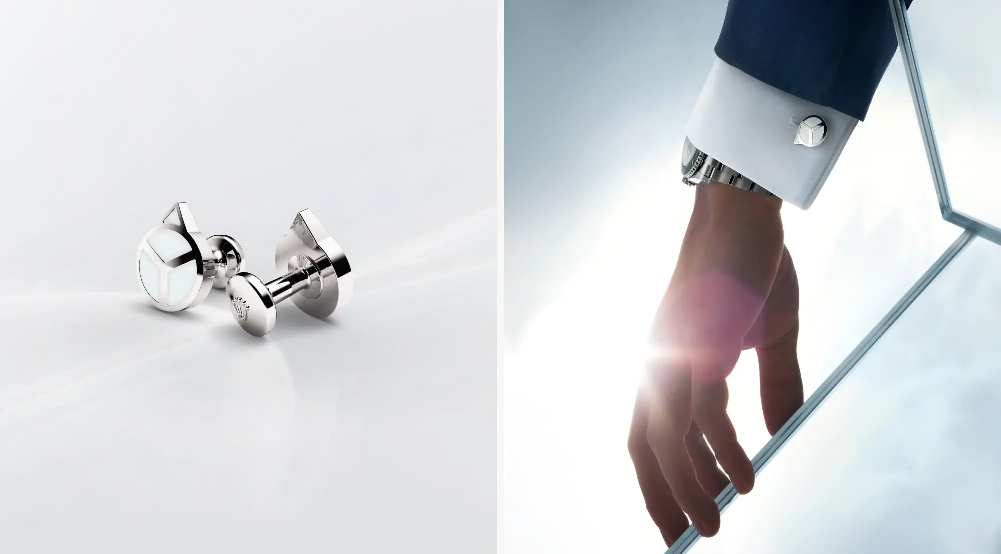 Rolex ‘Hand’ cufflinks in White gold, A1029 - Chung Fatt Kee