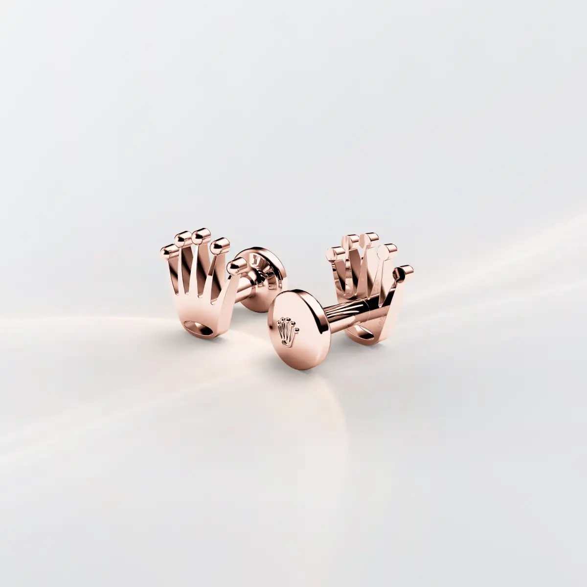 Rolex ‘Crown’ cufflinks in Everose gold, A1015 - Chung Fatt Kee