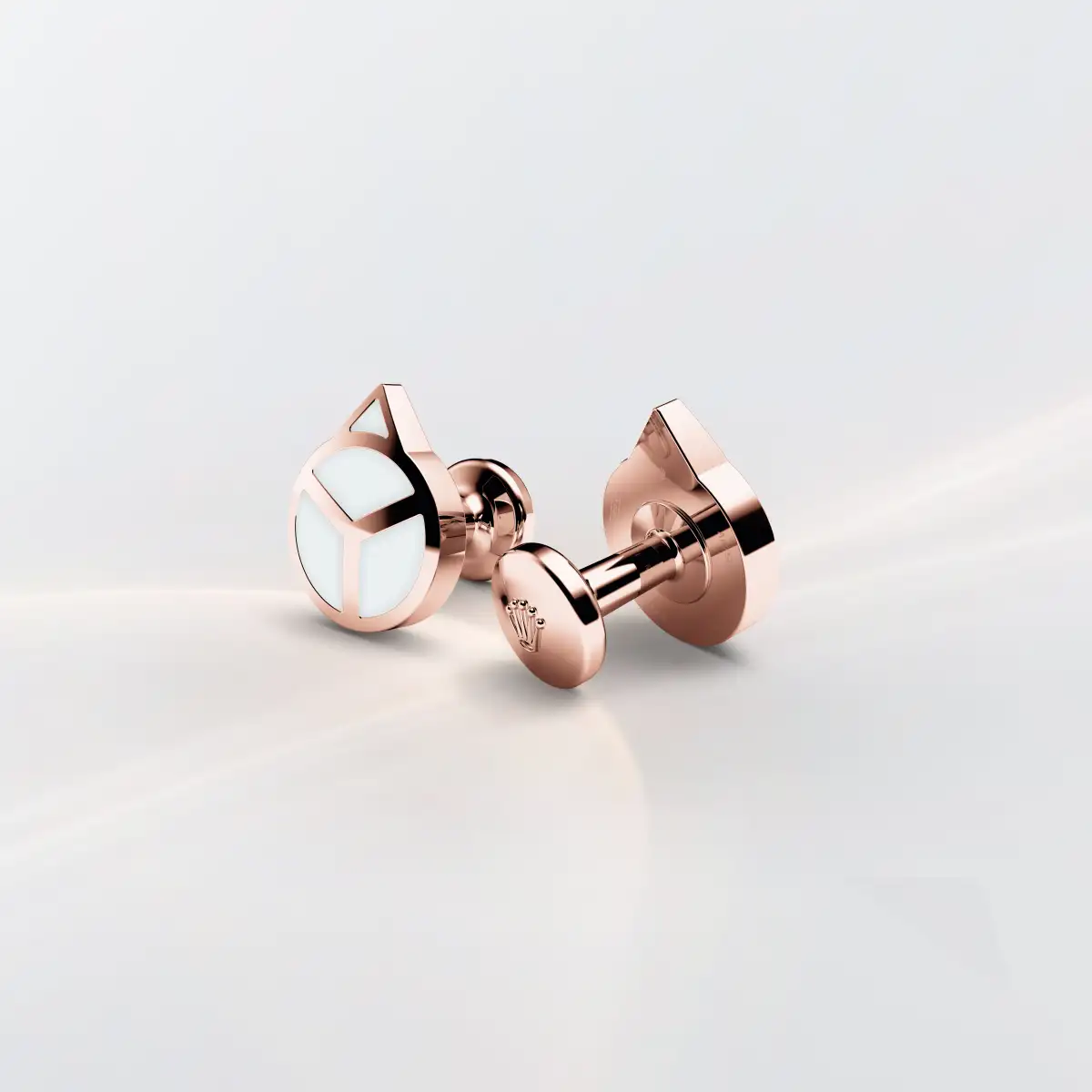 Rolex ‘Hand’ cufflinks in Everose gold, A1025 - Chung Fatt Kee