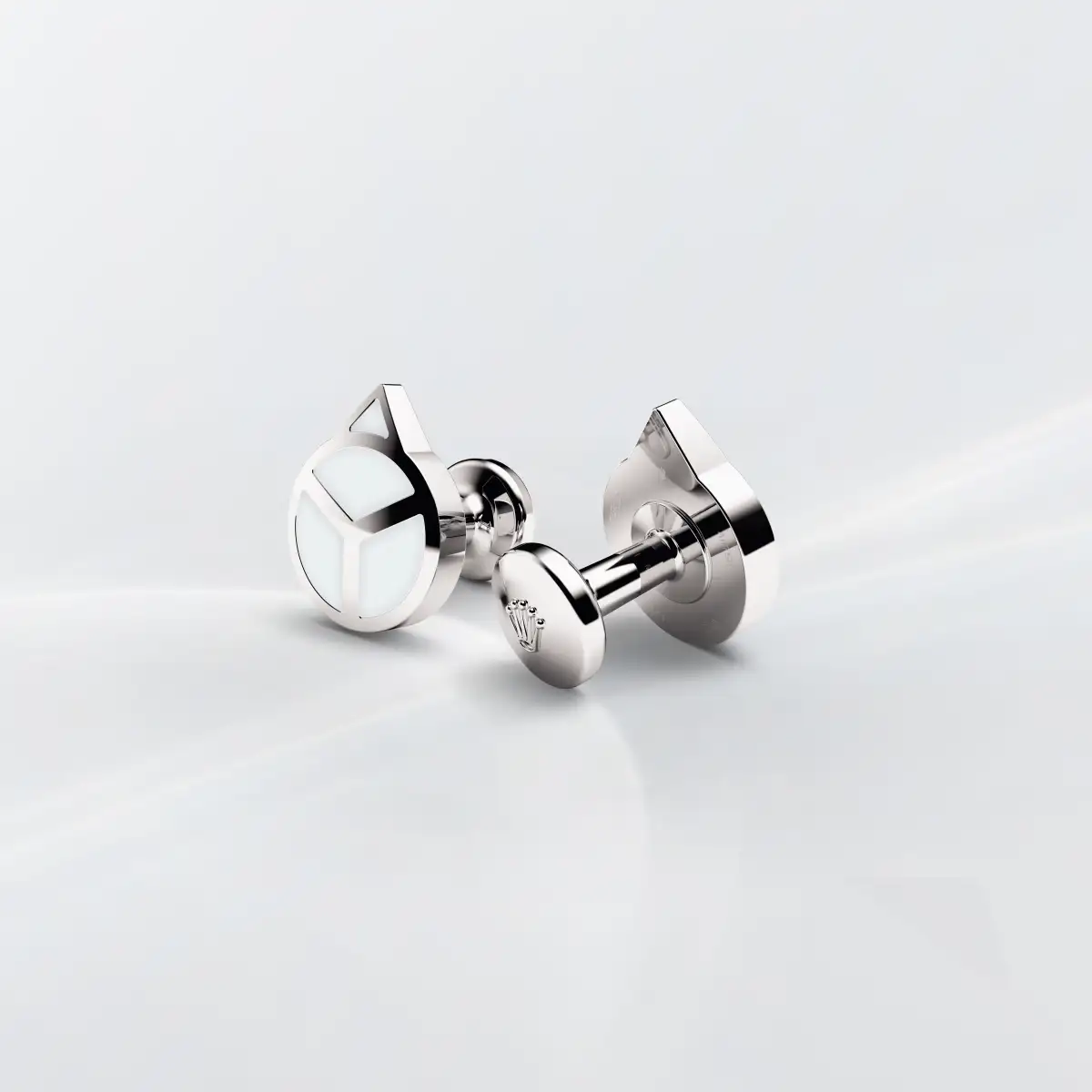 Rolex ‘Hand’ cufflinks in White gold, A1029 - Chung Fatt Kee