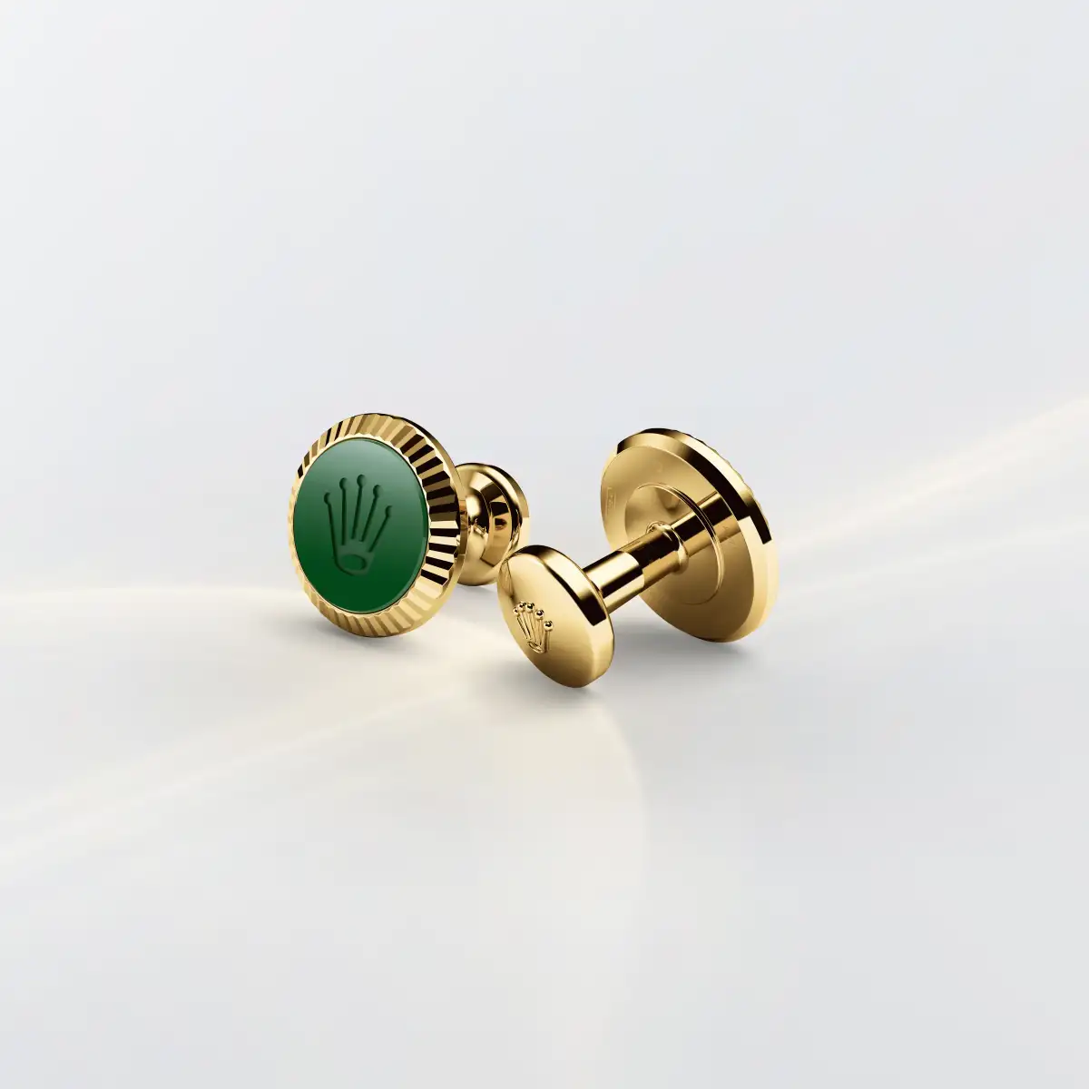 Rolex ‘Fluted’ cufflinks in Yellow gold, A1038 - Chung Fatt Kee