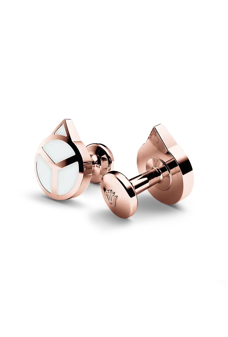Rolex ‘Hand’ cufflinks in Everose gold, A1025 - Chung Fatt Kee