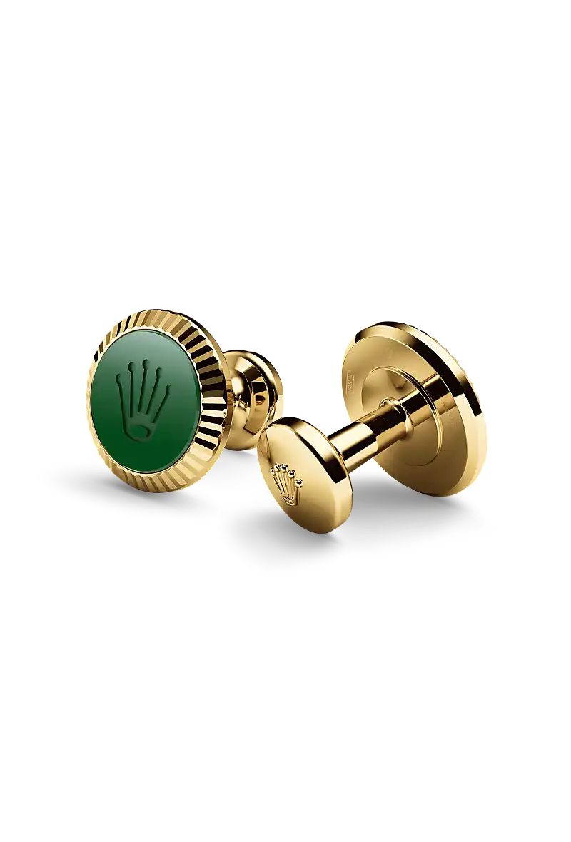 Rolex ‘Fluted’ cufflinks in Yellow gold, A1038 - Chung Fatt Kee