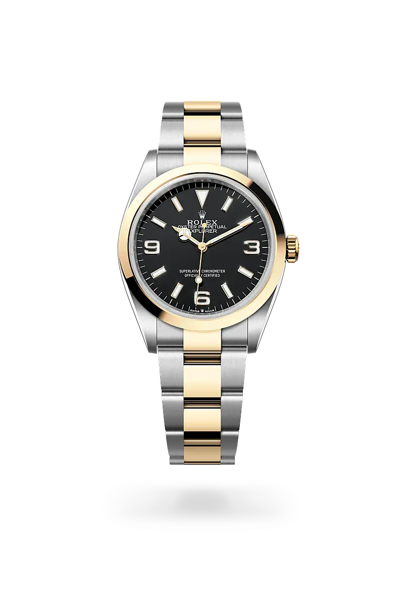 Rolex Explorer 36 in Oyster, 36 mm, Oystersteel and yellow gold, M124273-0001 - Chung Fatt Kee