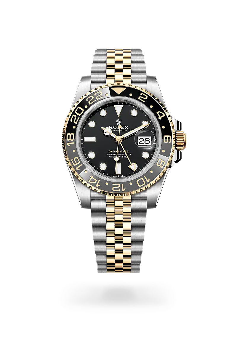 Rolex GMT-Master II in Oyster, 40 mm, Oystersteel and yellow gold, M126713GRNR-0001 - Chung Fatt Kee