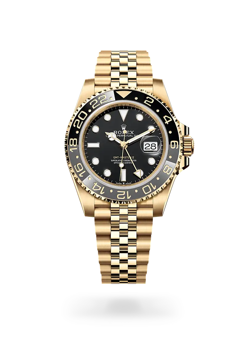 Rolex GMT-Master II in Oyster, 40 mm, yellow gold, M126718GRNR-0001 - Chung Fatt Kee