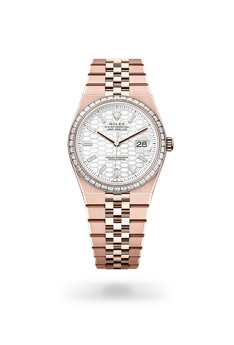 Rolex Land-Dweller 36 in Oyster, 36 mm, emas Everose dan berlian, M127285TBR-0002 - Chung Fatt Kee