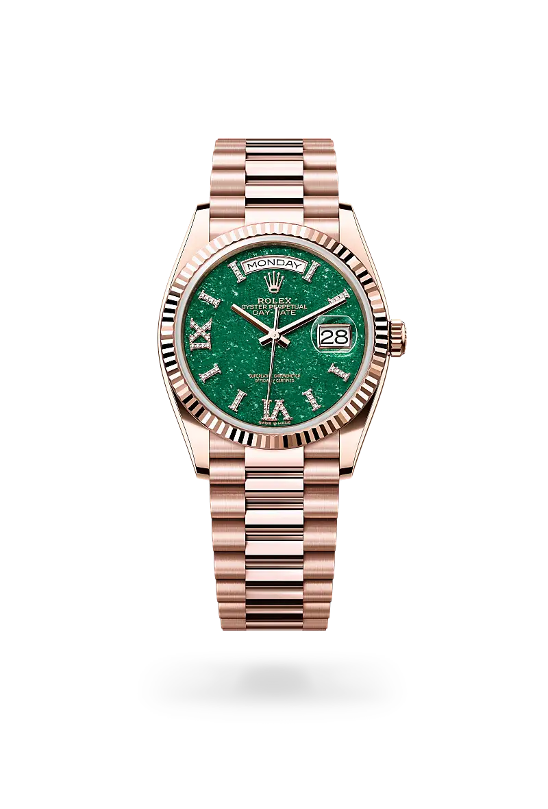 Rolex Day-Date 36 in Oyster, 36 mm, Everose gold, M128235-0068 - Chung Fatt Kee