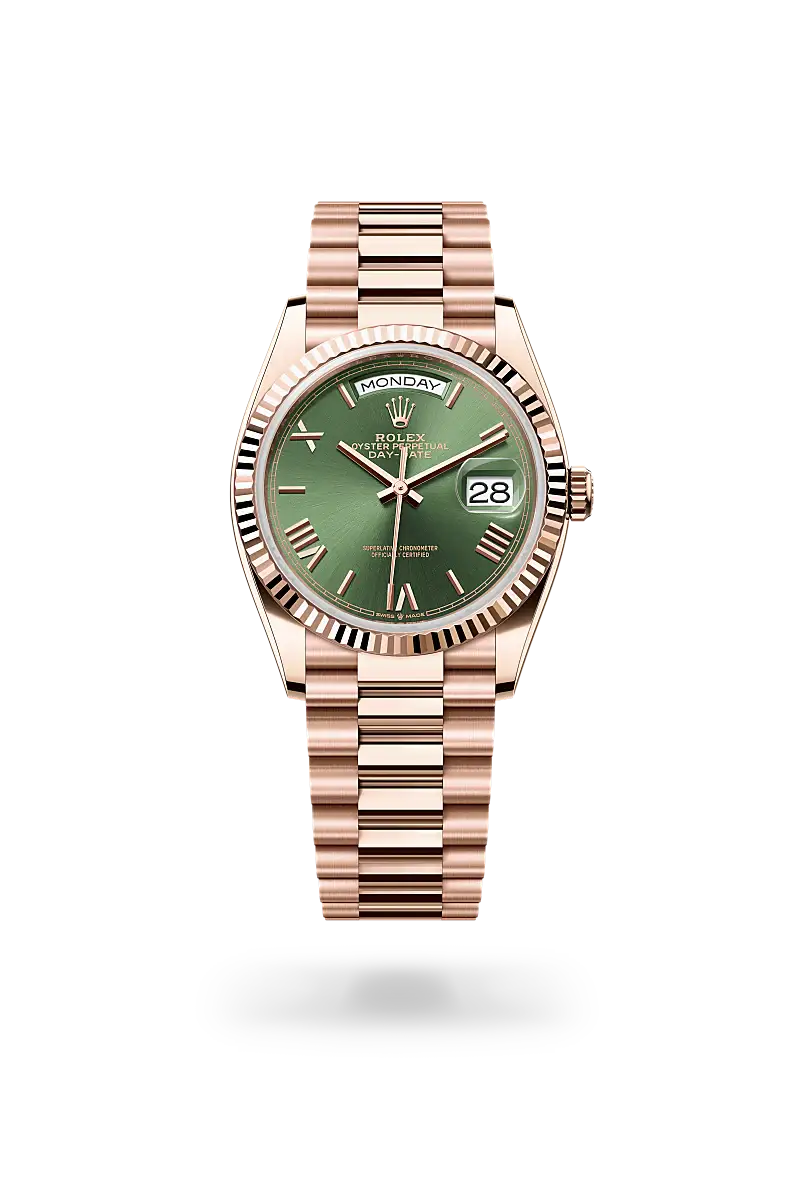 Rolex Day-Date 36 in Oyster, 36 mm, Everose gold, M128235-0089 - Chung Fatt Kee