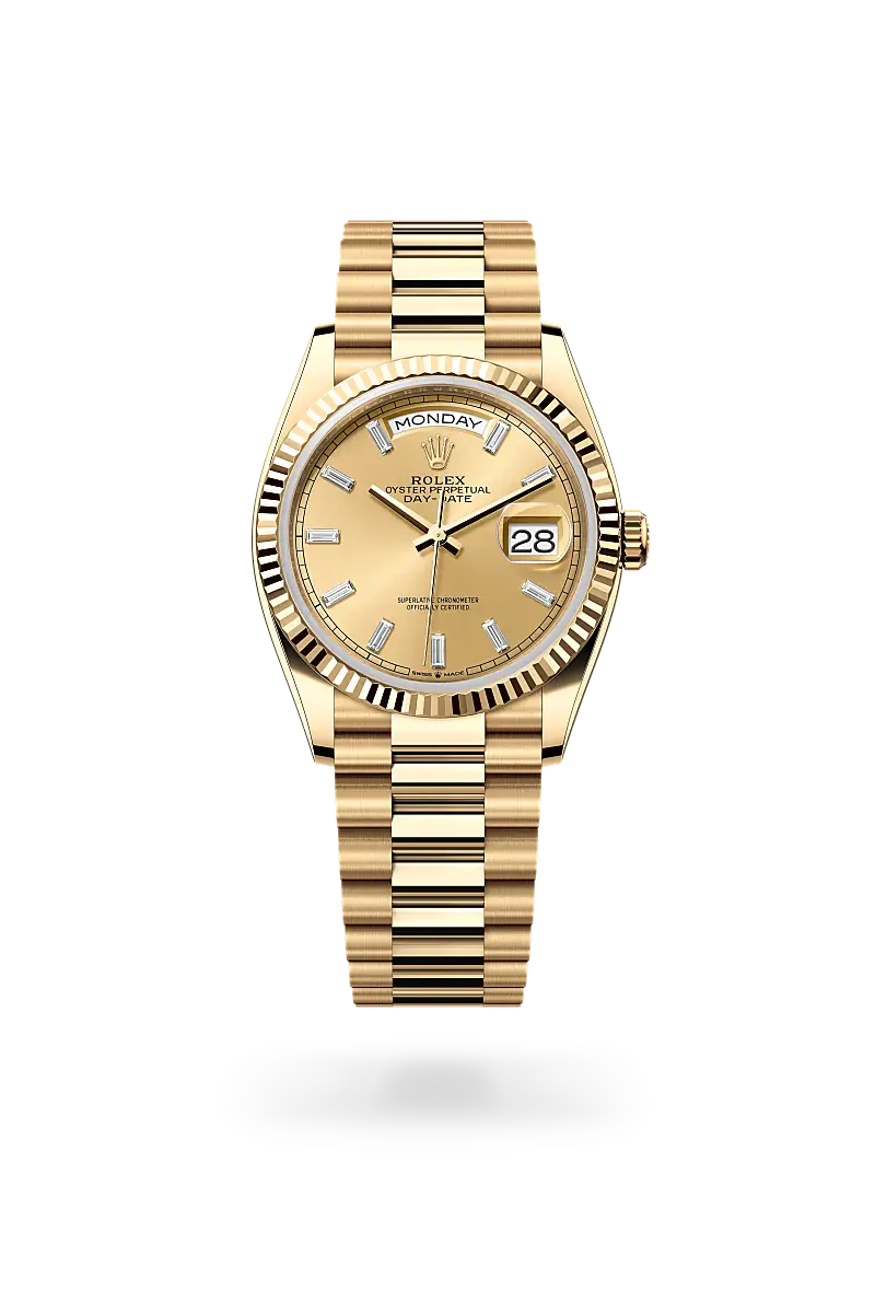 Rolex Day-Date 36 in Oyster, 36 mm, yellow gold, M128238-0132 - Chung Fatt Kee