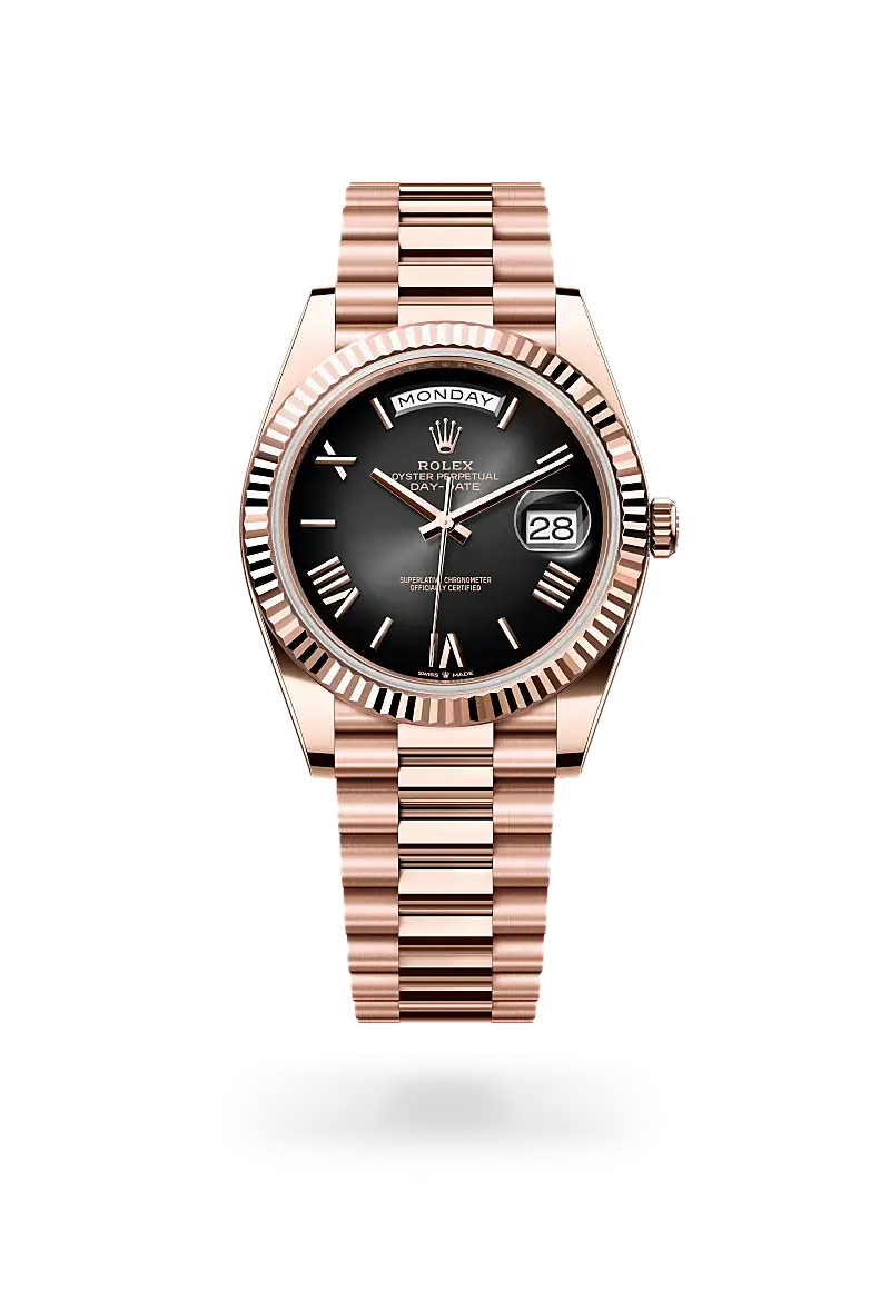 Rolex Day-Date 40 in Oyster, 40 mm, Everose gold, M228235-0055 - Chung Fatt Kee
